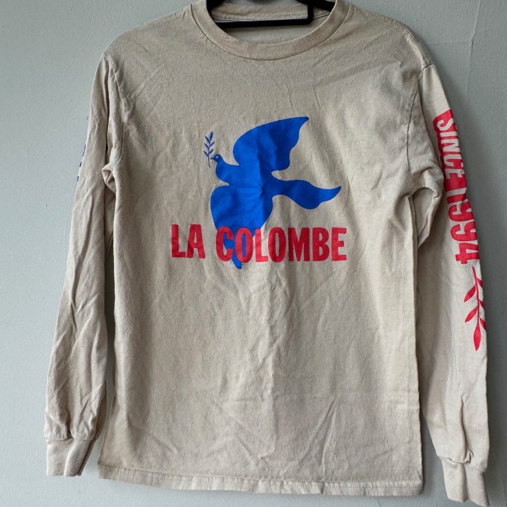 La Colombe “Damn Good”, Oatmeal, Long Sleeve Shirt, Unisex L